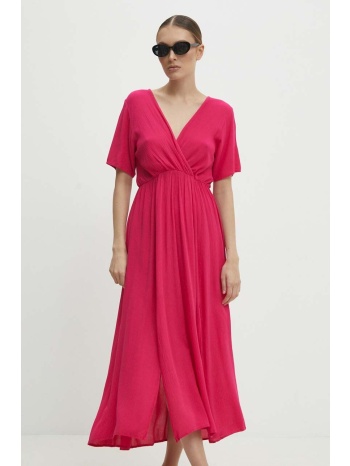 φόρεμα answear lab χρώμα ροζ 100% βισκόζη