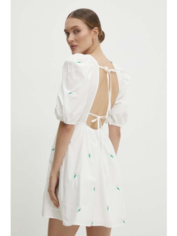 βαμβακερό φόρεμα answear lab χρώμα άσπρο 100% βαμβάκι