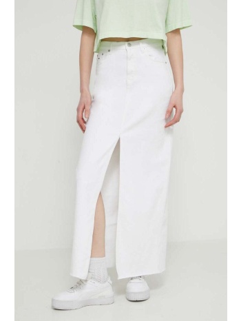 τζιν φούστα tommy jeans χρώμα άσπρο, dw0dw17991 99%