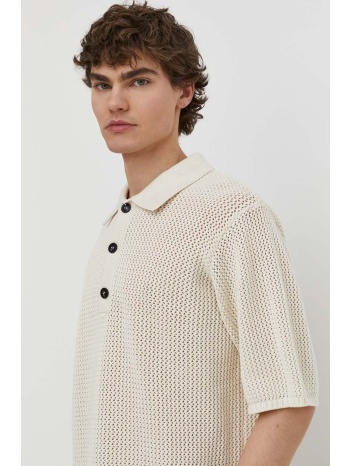 βαμβακερό πουλόβερ won hundred χρώμα μπεζ, 2781-11085 100%