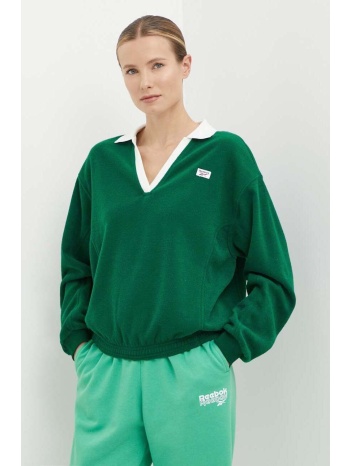 μπλούζα reebok classic retro court χρώμα πράσινο