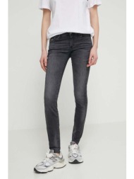 τζιν παντελόνι tommy jeans sophie χρώμα: γκρι, dw0dw17587 90% βαμβάκι, 7% πολυεστέρας, 3% σπαντέξ
