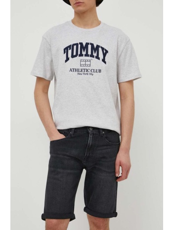 τζιν σορτς tommy jeans χρώμα μαύρο, dm0dm18784 99%