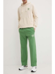 βαμβακερό παντελόνι adidas originals χρώμα: πράσινο, ir9328 100% βαμβάκι