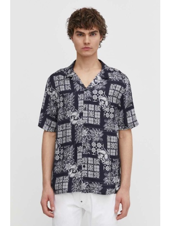 πουκάμισο the kooples χρώμα ναυτικό μπλε, hccc28059k 100%