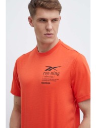 μπλουζάκι reebok χρώμα: πορτοκαλί, 100076378 100% ανακυκλωμένος πολυεστέρας