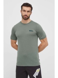 μάλλινο μπλουζάκι fjallraven abisko wool logo χρώμα: πράσινο, f86977 50% πολυεστέρας, 50% μαλλί
