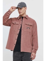 πουκάμισο κοτλέ billabong χρώμα: ροζ, abywt00268 100% βαμβάκι