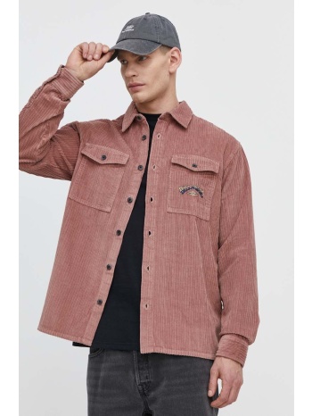 πουκάμισο κοτλέ billabong χρώμα ροζ, abywt00268 100%
