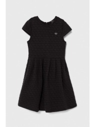 παιδικό φόρεμα guess χρώμα: μαύρο, j4yk09 kcbx0 64% βαμβάκι, 35% πολυεστέρας, 1% σπαντέξ