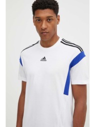 βαμβακερό μπλουζάκι adidas ανδρικό, χρώμα: άσπρο, jj1533 100% βαμβάκι