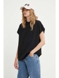 βαμβακερό μπλουζάκι won hundred γυναικείο, χρώμα: μαύρο, 3103-12071 100% οργανικό βαμβάκι