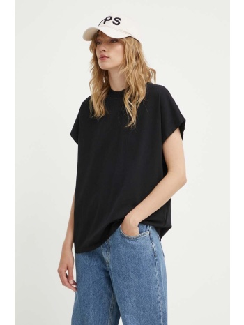 βαμβακερό μπλουζάκι won hundred γυναικείο, χρώμα μαύρο