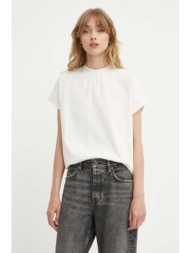 βαμβακερό μπλουζάκι won hundred γυναικείο, χρώμα: μπεζ, 3103-12071 100% οργανικό βαμβάκι