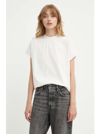 βαμβακερό μπλουζάκι won hundred γυναικείο, χρώμα μπεζ