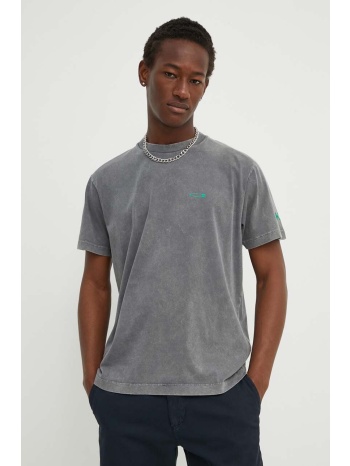 βαμβακερό μπλουζάκι k+lusha ανδρικό, χρώμα γκρι, klforco