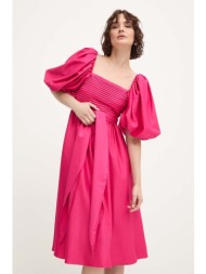 φόρεμα answear lab χρώμα: ροζ 55% πολυεστέρας, 45% βαμβάκι