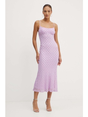 φόρεμα bardot adoni χρώμα μοβ, 57998db1 κύριο υλικό 45%