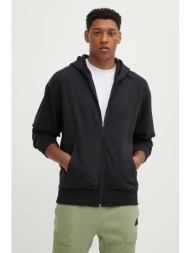 μπλούζα adidas all szn χρώμα: μαύρο, με κουκούλα, ix1249 κύριο υλικό: 70% βαμβάκι, 30% ανακυκλωμένος