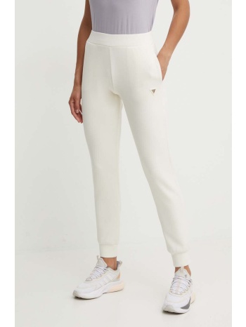 παντελόνι φόρμας guess olympe χρώμα μπεζ, v4yb08 kcay2 47%