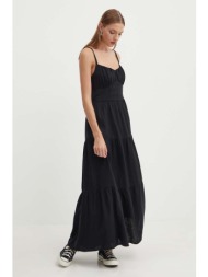 λινό φόρεμα hollister co. χρώμα: μαύρο κύριο υλικό: 55% λινάρι, 45% βισκόζη
φόδρα τσέπης: 100% πολυε