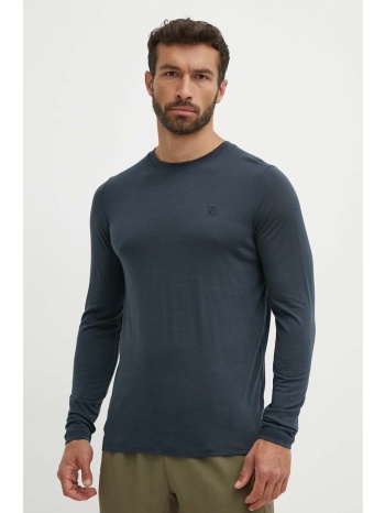 αθλητικό μακρυμάνικο fjallraven abisko wool χρώμα ναυτικό