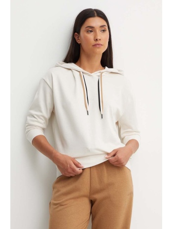 φούτερ lounge boss χρώμα μπεζ, με κουκούλα, 50524760 46%