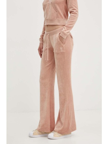 βελούδινο παντελόνι φόρμας juicy couture caisa χρώμα μπεζ