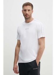 βαμβακερό μπλουζάκι michael kors ανδρικό, χρώμα: άσπρο, ct4524e1v2 100% βαμβάκι