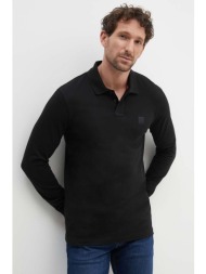 longsleeve boss orange χρώμα: μαύρο, 50507704 95% βαμβάκι, 5% σπαντέξ