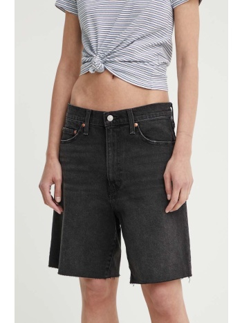 τζιν σορτς levi`s bermuda short χρώμα μαύρο, a8720 98%