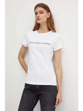 βαμβακερό μπλουζάκι calvin klein jeans γυναικείο, χρώμα