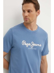 βαμβακερό μπλουζάκι pepe jeans abel ανδρικό, pm509428 100% βαμβάκι