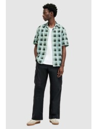 βαμβακερό παντελόνι allsaints verge χρώμα: μαύρο, m011ta 100% οργανικό βαμβάκι