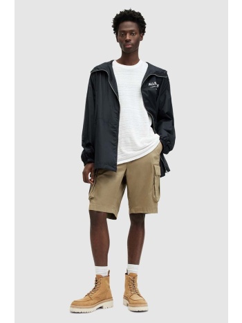 βαμβακερό σορτσάκι allsaints slane short χρώμα μπεζ