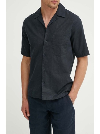 πουκάμισο με μείγμα από λινό samsoe samsoe saoscar χρώμα