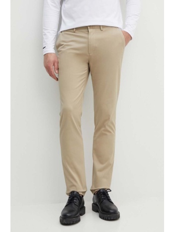 παντελόνι tommy hilfiger χρώμα μπεζ, mw0mw28884 96%