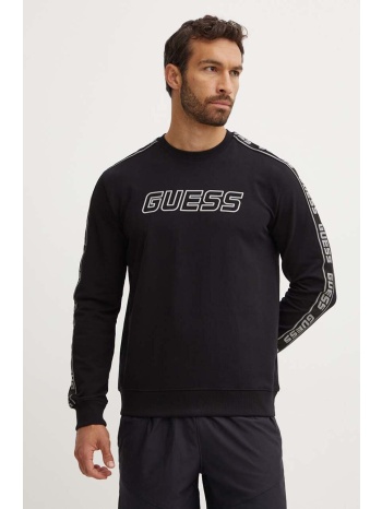 μπλούζα guess arlo χρώμα μαύρο, z4gq24 k6zs1 95% βαμβάκι