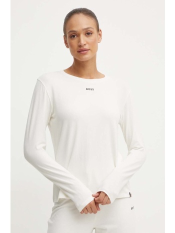 μακρυμάνικο lounge boss χρώμα μπεζ, 50510326 95% βαμβάκι