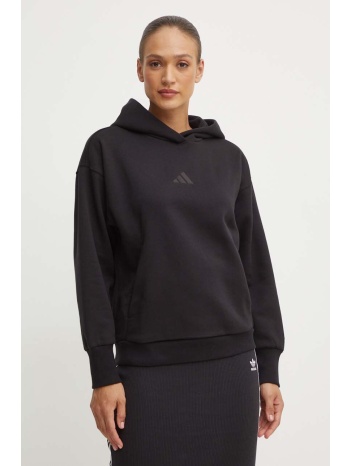 μπλούζα adidas all szn χρώμα μαύρο, με κουκούλα, iw1025