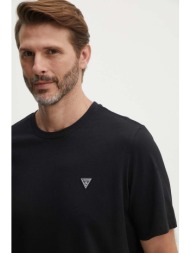 βαμβακερό μπλουζάκι guess ανδρικό, χρώμα: μαύρο, m4yi0a kccm1 100% βαμβάκι