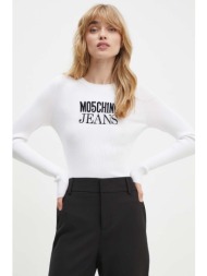 πουλόβερ moschino jeans χρώμα: μπεζ, 0926.8205 83% βισκόζη, 17% πολυεστέρας