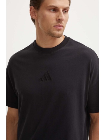 βαμβακερό μπλουζάκι adidas all szn ανδρικό, χρώμα μαύρο