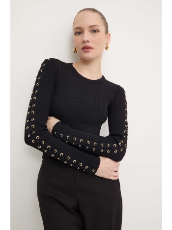 πουλόβερ michael michael kors χρώμα μαύρο, mt460x05zv 54%