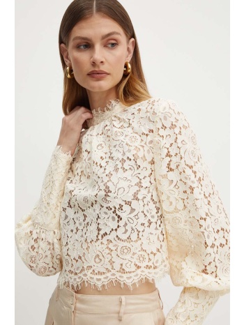 μπλουζάκι bardot lace georgia χρώμα μπεζ, 57501tb 60%