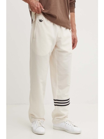 παντελόνι φόρμας adidas originals χρώμα μπεζ, jf9158 100%