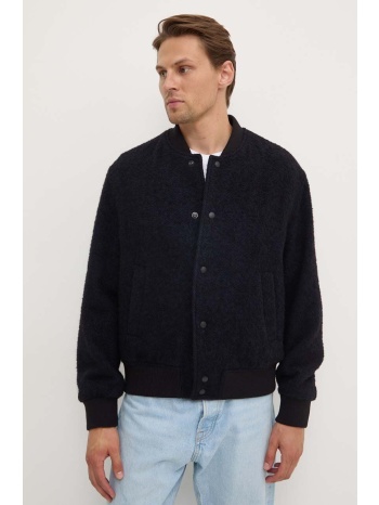 μάλλινο μπουφάν bomber iro χρώμα ναυτικό μπλε, mp137darren