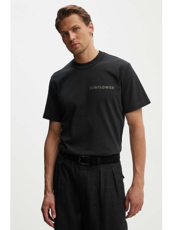 βαμβακερό μπλουζάκι sunflower ανδρικό, χρώμα μαύρο, 2013