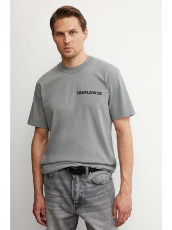 βαμβακερό μπλουζάκι sunflower ανδρικό, χρώμα γκρι, 2013