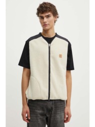 αμάνικο μπουφάν a.p.c. blouson nate χρώμα: μπεζ, psaif.m02958 100% πολυεστέρας